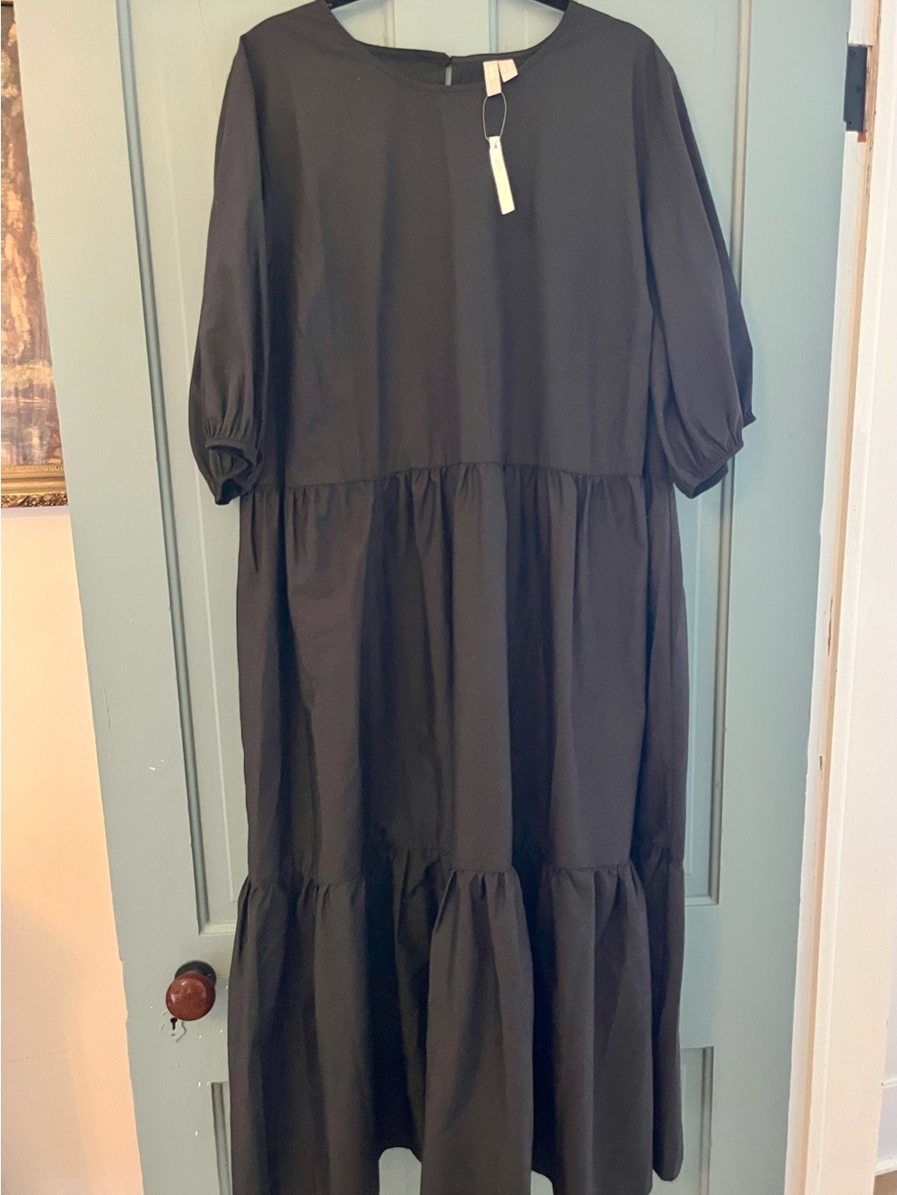 Classic Black Tiered Women's Dress, NWT